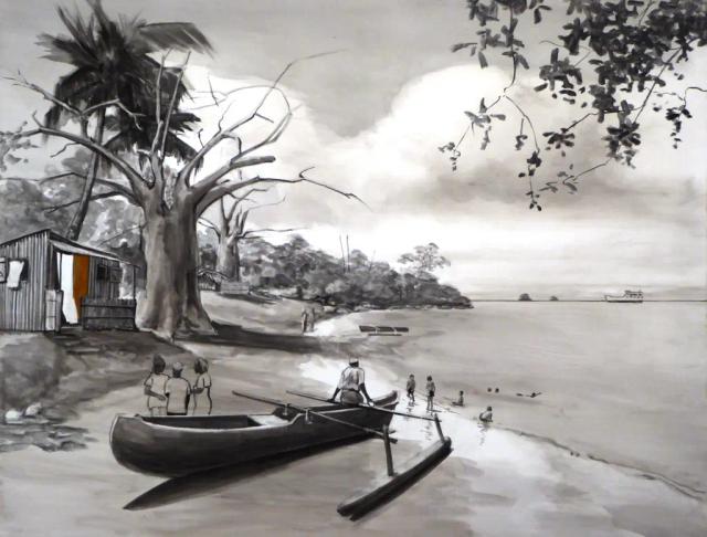 PLAGE ET PIROGUE